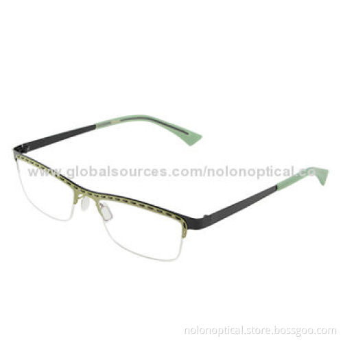 New style stainless steel eyeglass frames with demo lens, customized logo